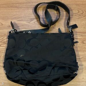 Coach Black Signature Shoulder Bag